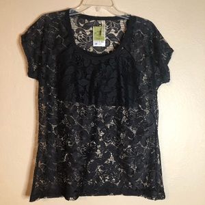 Lacy top with half cami!  Super cute!